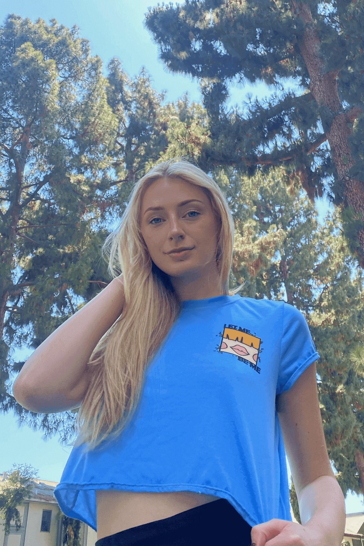 Carolyn LET ME BE ME crop t-shirt