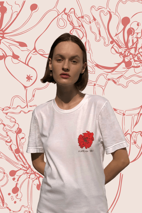 POPPIES logo t-shirt by Marina Kasi