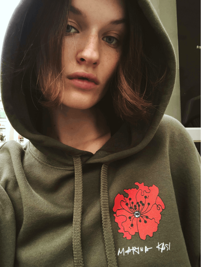 POPPIES hoodie by Marina Kasi