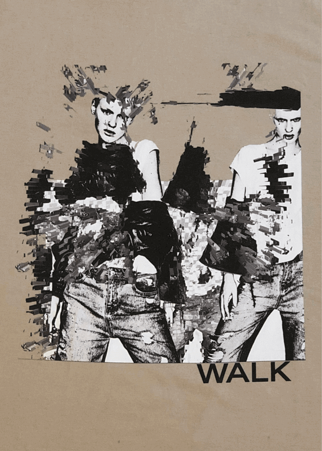 WALK beige t-shirt by Marina Kasi