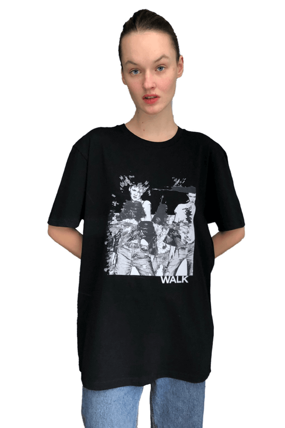 WALK black t-shirt by Marina Kasi