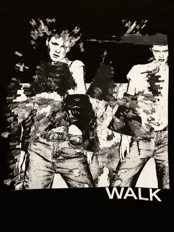 WALK black t-shirt by Marina Kasi